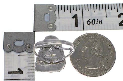 Turquoise Opal Silver Southwest Flower Ring Size 7-1/2 YX83676